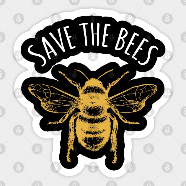 Save The Bees Earth Day Save Our Planet Sticker by BrightGift